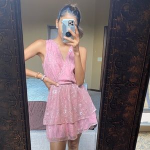 Pink mini dress